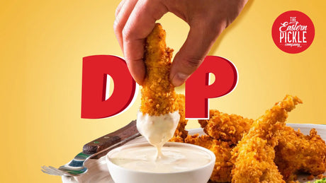 Dipping fries in Garlic mayo dipping sauce - Eastern Pickle