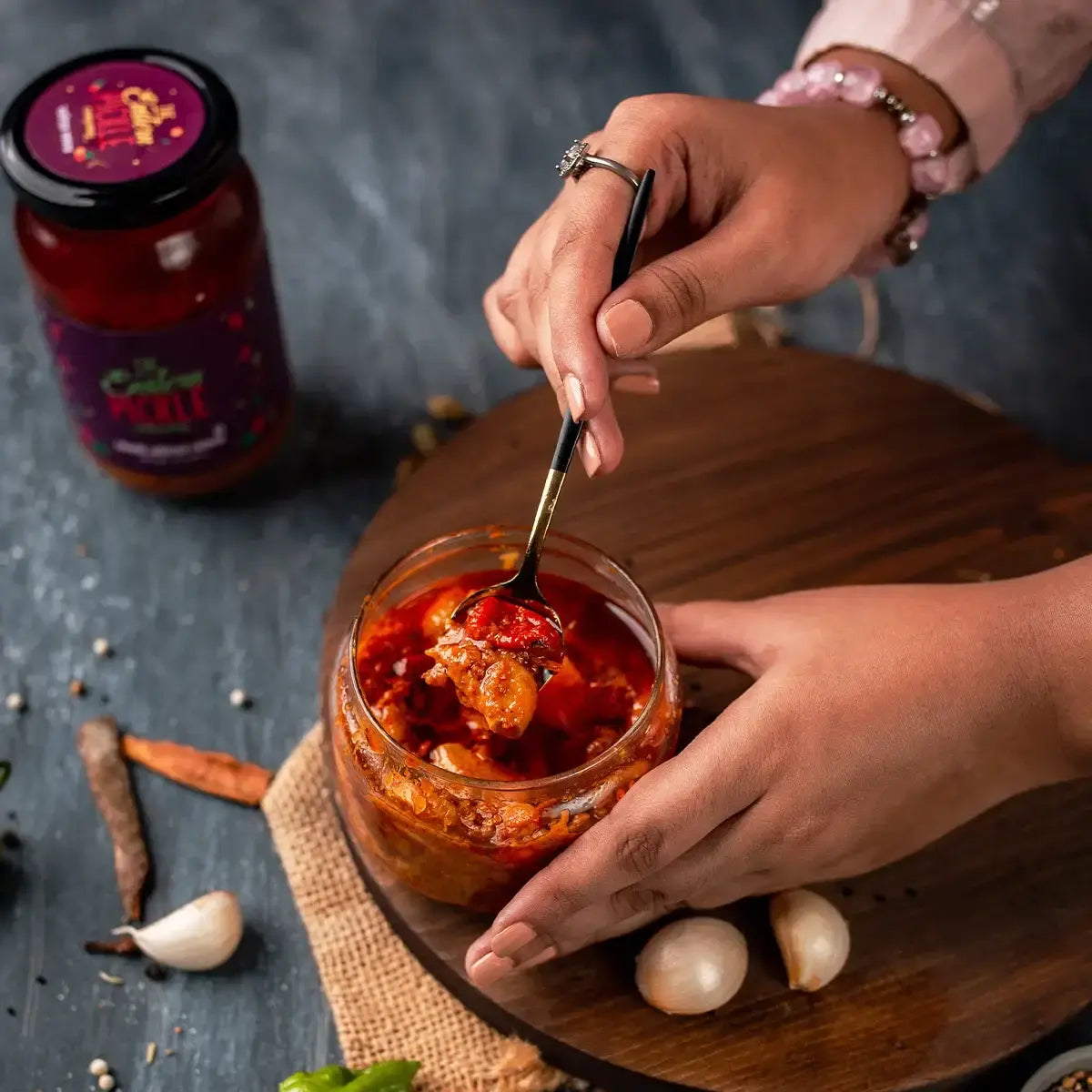 Bombai Morich Pickle in a bowl | Eastern Pickle