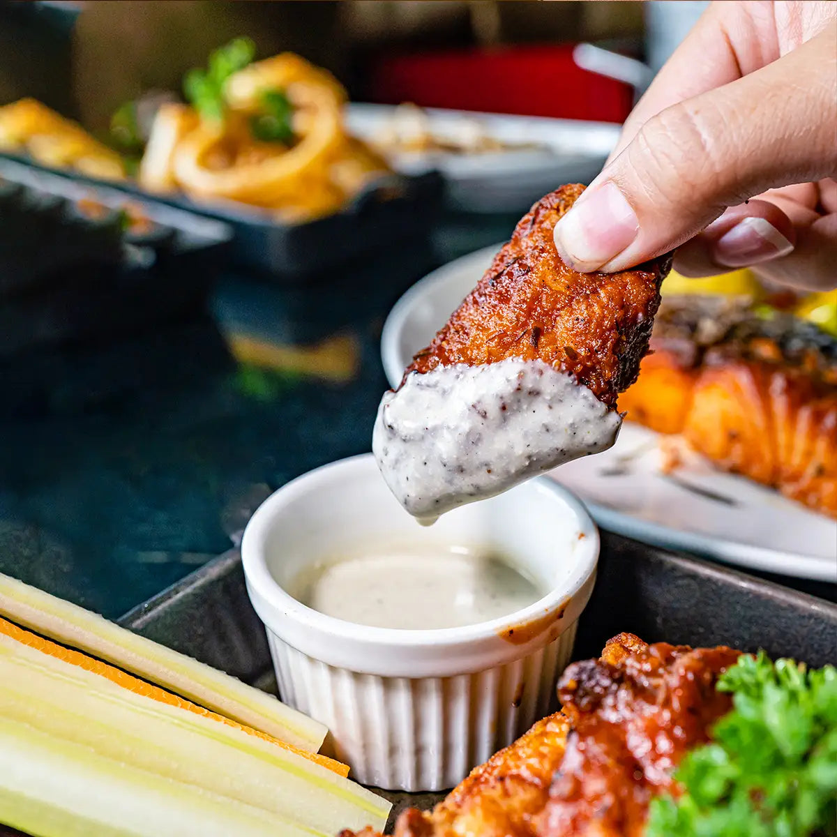 Garlic Mayo Dipping Sauce with wedges | গার্লিক মেয়ো ডিপিং সস - Eastern Pickle