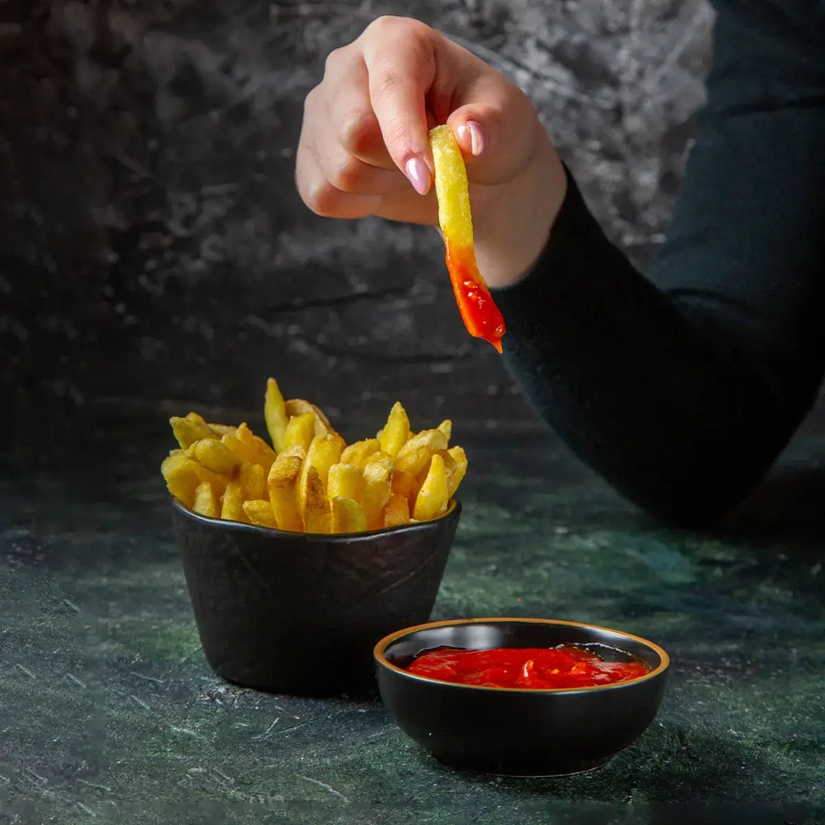 Red Chili Dipping Sauce with french fries | Eastern Pickle