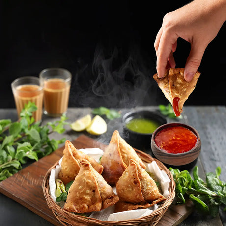 Red Chili Dipping Sauce with shingara | Eastern Pickle